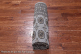 Grey Bokhara Handmade Wool Rug - 6' 6" X 9' 9"