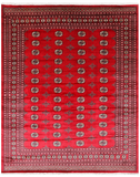 Red Bokhara Hand Knotted Wool Rug - 8' 0" X 9' 10"