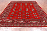 Red Bokhara Hand Knotted Wool Rug - 8' 0" X 9' 10"