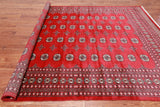 Red Bokhara Hand Knotted Wool Rug - 8' 0" X 9' 10"