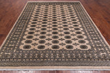 Ivory Bokhara Hand Knotted Wool Rug - 7' 10" X 9' 11"