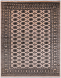 Ivory Bokhara Hand Knotted Wool Rug - 7' 10" X 9' 11"