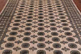 Ivory Bokhara Hand Knotted Wool Rug - 7' 10" X 9' 11"