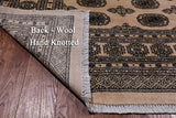 Ivory Bokhara Hand Knotted Wool Rug - 7' 10" X 9' 11"