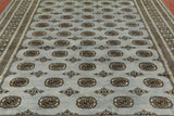 Grey Bokhara Hand-Knotted Wool Rug - 8' 3" X 9' 10"