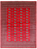 Red Bokhara Handmade Wool Rug - 8' 2" X 10' 6"