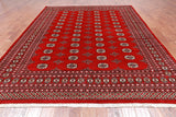 Red Bokhara Handmade Wool Rug - 8' 2" X 10' 6"