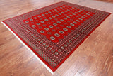 Red Bokhara Handmade Wool Rug - 8' 2" X 10' 6"