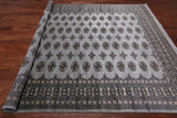 Grey Bokhara Hand-Knotted Wool Rug - 7' 10" X 9' 5"