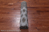 Grey Bokhara Hand-Knotted Wool Rug - 7' 10" X 9' 5"