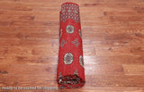 Red Bokhara Handmade Wool Rug - 8' 0" X 9' 9"