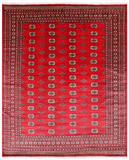 Red Bokhara Handmade Wool Rug - 8' 0" X 9' 9"