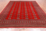 Red Bokhara Handmade Wool Rug - 8' 0" X 9' 9"