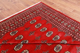 Red Bokhara Handmade Wool Rug - 8' 0" X 9' 9"