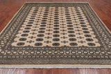 Ivory Bokhara Hand Knotted Wool Rug - 7' 11" X 9' 3"