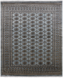 Grey Bokhara Hand Knotted Wool Rug - 8' 3" X 9' 10"