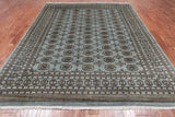 Grey Bokhara Hand Knotted Wool Rug - 8' 3" X 9' 10"