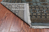 Grey Bokhara Hand Knotted Wool Rug - 8' 3" X 9' 10"