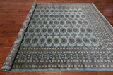 Grey Bokhara Hand Knotted Wool Rug - 8' 3" X 9' 10"