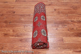 Red Bokhara Handmade Wool Rug - 8' 0" X 10' 2"