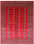 Red Bokhara Handmade Wool Rug - 8' 0" X 10' 2"