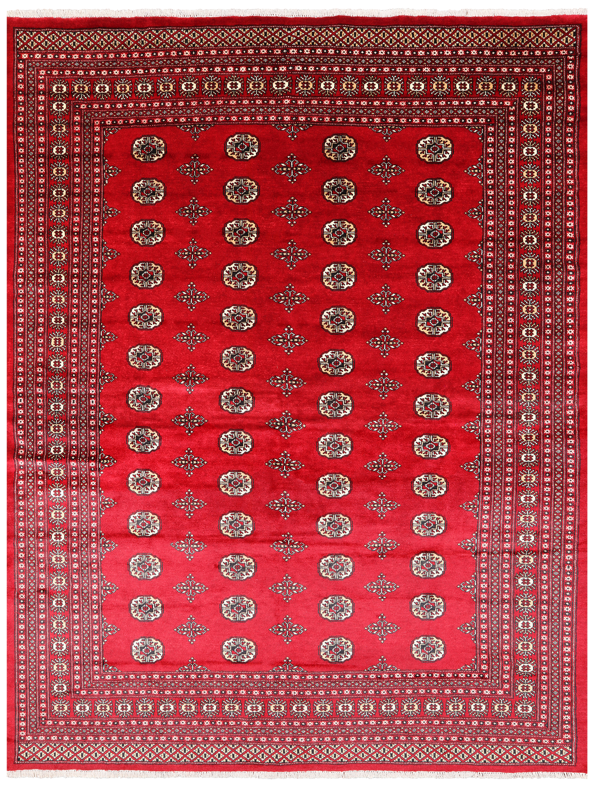 Red Bokhara Handmade Wool Rug - 8' 0" X 10' 2"