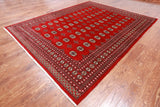 Red Bokhara Handmade Wool Rug - 8' 0" X 10' 2"