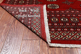 Red Bokhara Handmade Wool Rug - 8' 0" X 10' 2"
