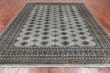 Grey Bokhara Hand-Knotted Wool Rug - 8' 0" X 9' 10"