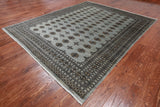 Grey Bokhara Hand-Knotted Wool Rug - 8' 0" X 9' 10"