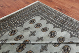 Grey Bokhara Hand-Knotted Wool Rug - 8' 0" X 9' 10"