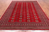 Red Bokhara Hand-Knotted Wool Rug - 8' 1" X 10' 2"