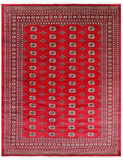 Red Bokhara Hand-Knotted Wool Rug - 8' 1" X 10' 2"