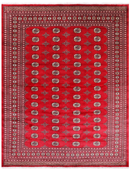 Red Bokhara Hand-Knotted Wool Rug - 8' 1" X 10' 2"
