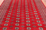 Red Bokhara Hand-Knotted Wool Rug - 8' 1" X 10' 2"