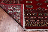 Red Bokhara Hand-Knotted Wool Rug - 8' 1" X 10' 2"