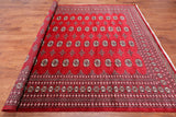 Red Bokhara Hand-Knotted Wool Rug - 8' 1" X 10' 2"
