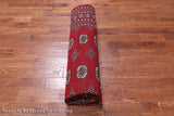 Red Bokhara Hand-Knotted Wool Rug - 8' 1" X 10' 2"