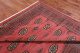 Rust Square Bokhara Hand-Knotted Wool Rug - 6' 9" X 6' 1"