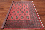 Rust Square Bokhara Hand-Knotted Wool Rug - 6' 9" X 6' 1"