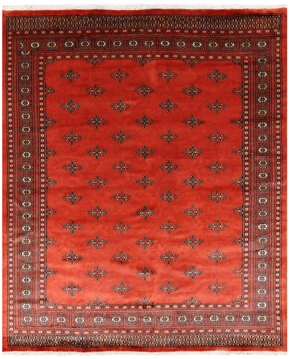 Rust Bokhara Hand-Knotted Wool Rug - 6' 5" X 7' 8"