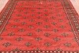 Rust Bokhara Hand-Knotted Wool Rug - 6' 5" X 7' 8"