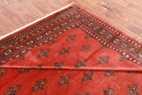 Rust Bokhara Hand-Knotted Wool Rug - 6' 5" X 7' 8"