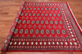 Red Bokhara Handmade Wool Rug - 6' 7" X 7' 10"