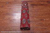 Red Bokhara Handmade Wool Rug - 6' 7" X 7' 10"