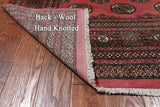 Pink Square Bokhara Hand Knotted Wool Rug - 6' 8" X 6' 8"