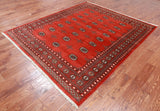 Rust Bokhara Hand Knotted Wool Rug - 6' 8" X 7' 8"