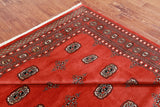 Rust Bokhara Hand Knotted Wool Rug - 6' 8" X 7' 8"