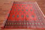 Rust Bokhara Hand Knotted Wool Rug - 6' 8" X 7' 8"