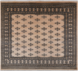 Beige Bokhara Hand-Knotted Wool Rug - 7' 8" X 6' 9"